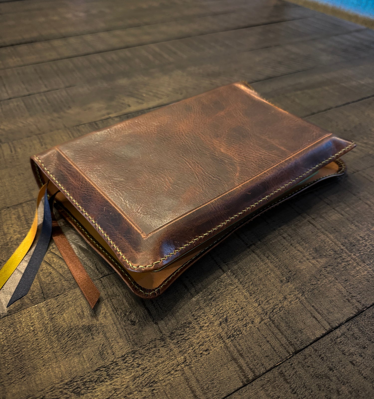 Bible Rebinding in Walnut Badalassi Waxy