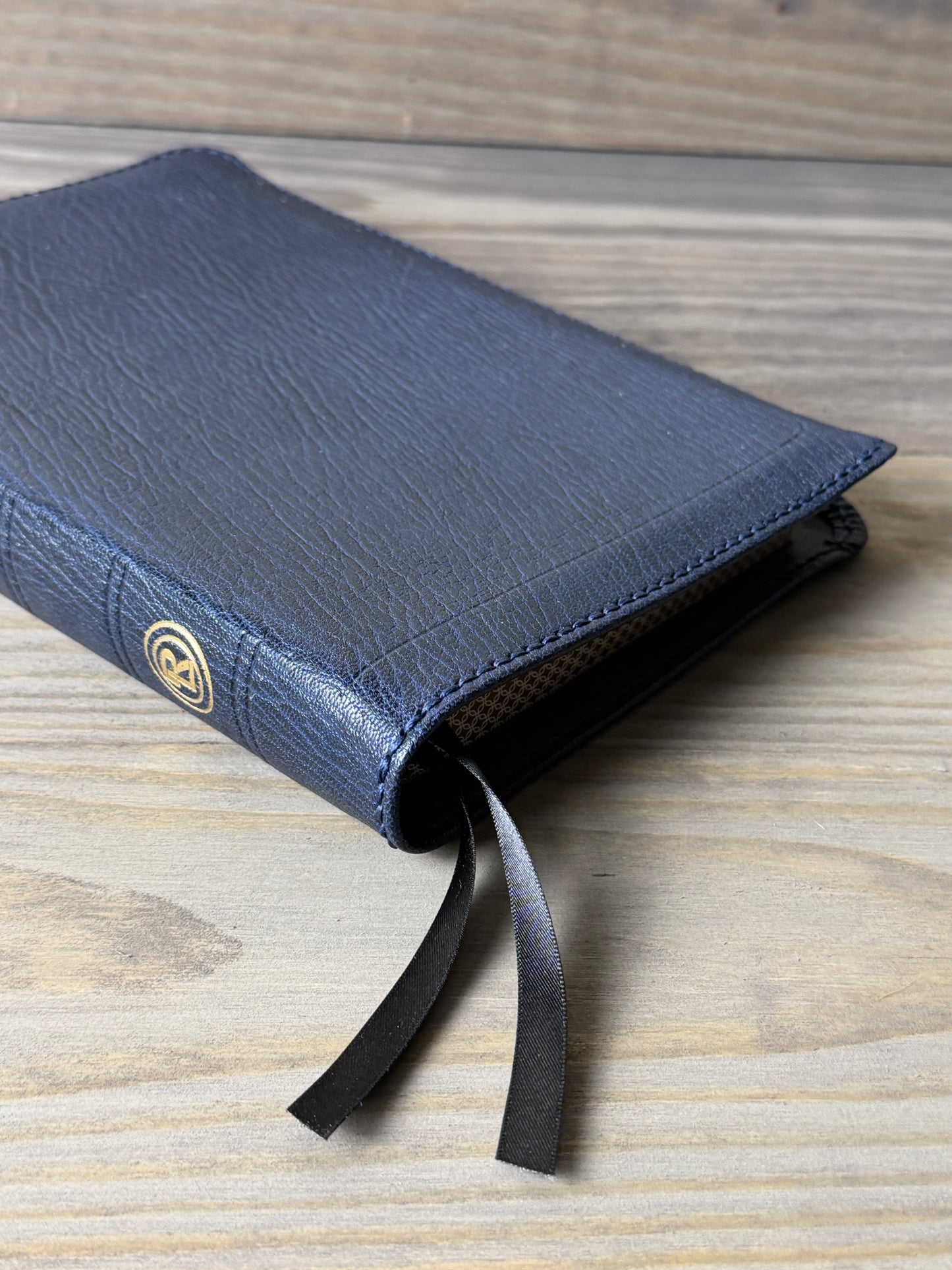 NKJV Macleran Bible — Navy Sokoto Goatskin, Hand-Bound Edition