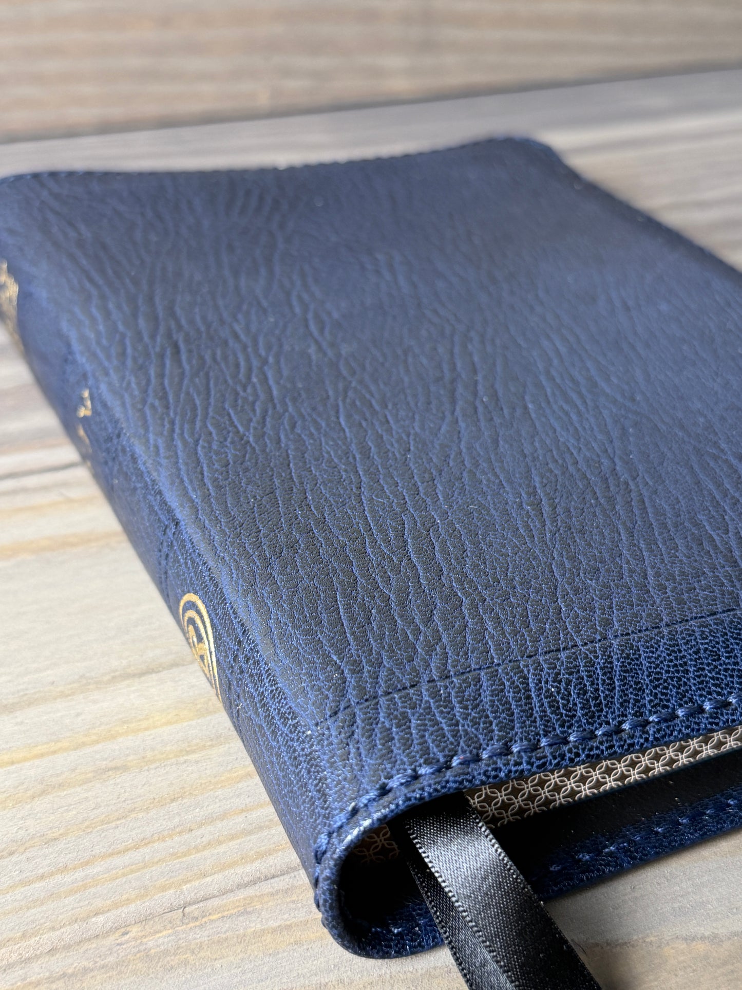NKJV Macleran Bible — Navy Sokoto Goatskin, Hand-Bound Edition