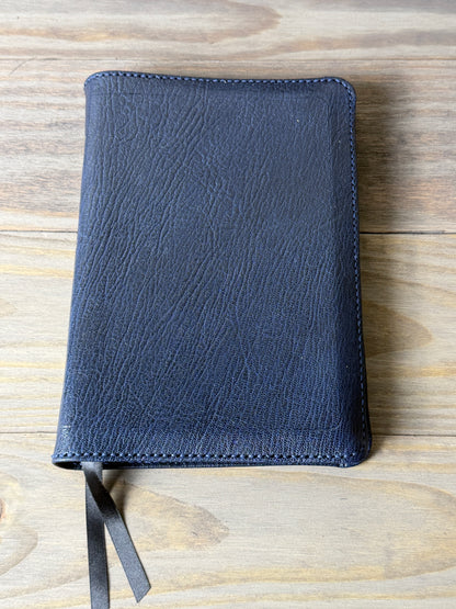 NKJV Macleran Bible — Navy Sokoto Goatskin, Hand-Bound Edition