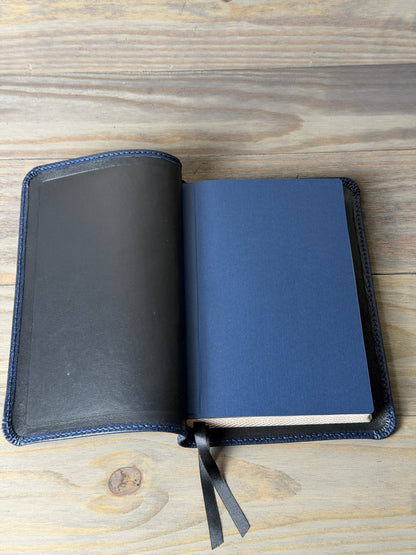 NKJV Macleran Bible — Navy Sokoto Goatskin, Hand-Bound Edition