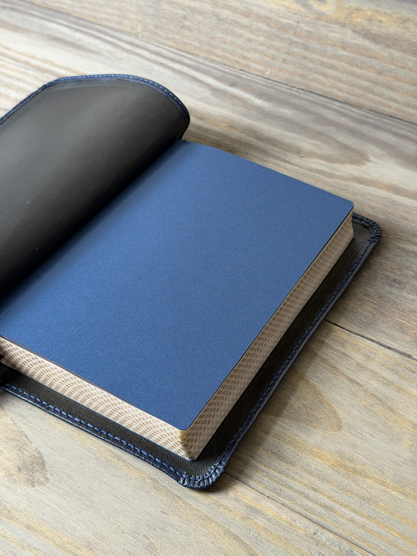 NKJV Macleran Bible — Navy Sokoto Goatskin, Hand-Bound Edition