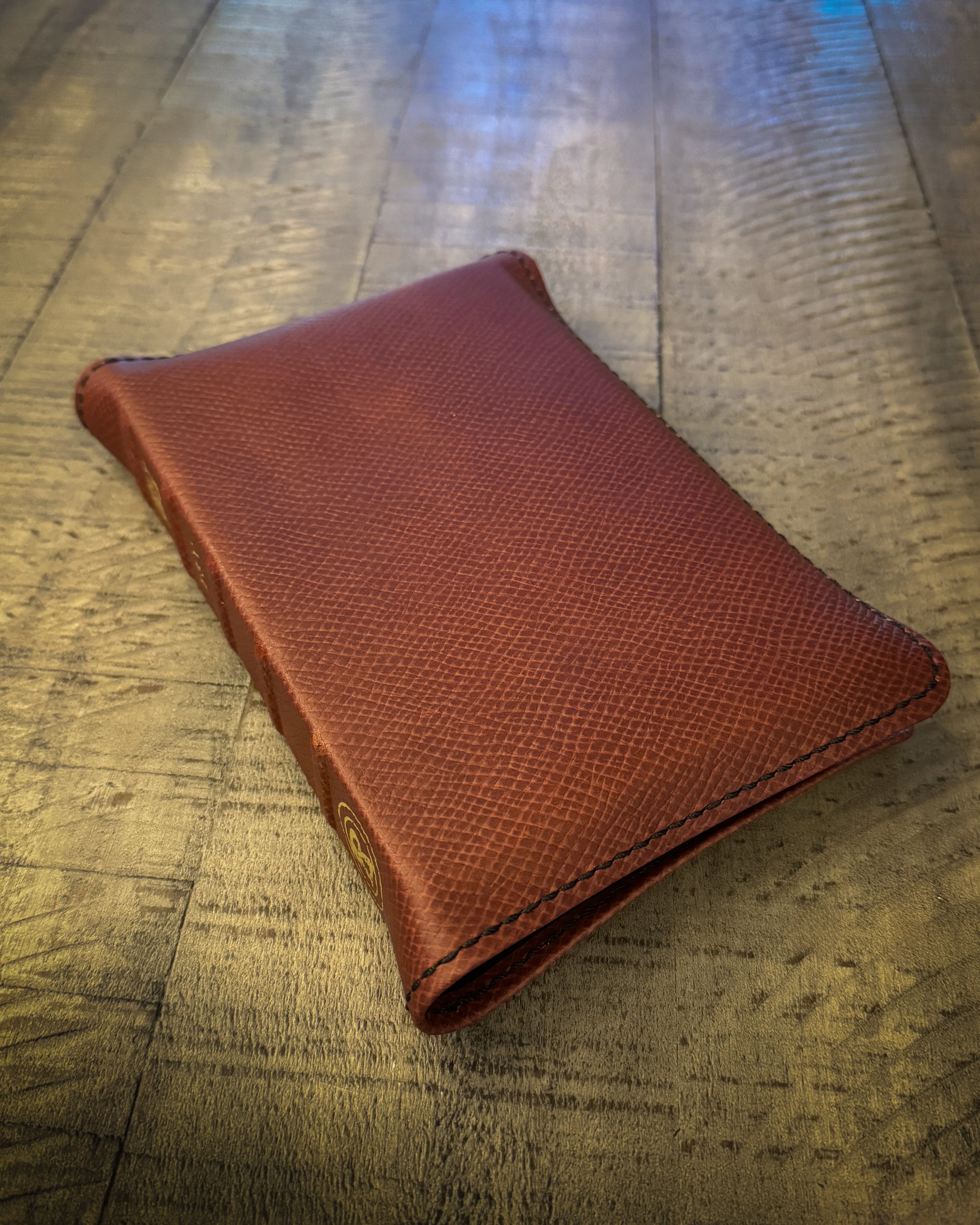 Bible Rebind with Horween Hatch Sienna