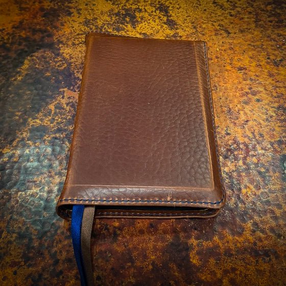 Horween Bison Cognac ESV Heirloom Personal Size Bible Rebind