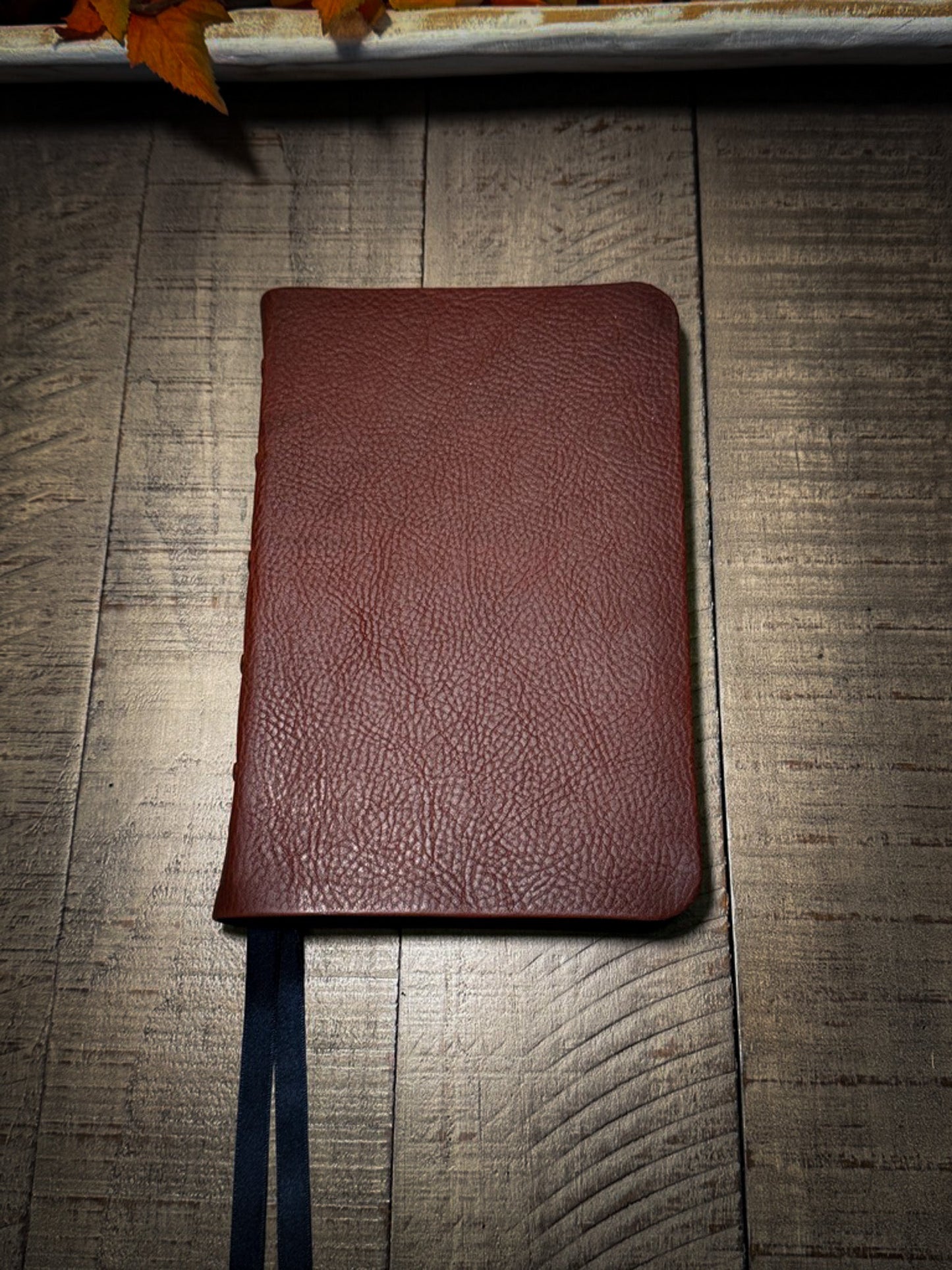 KJV Thinline Bible – Tobacco Minerva Box Leather