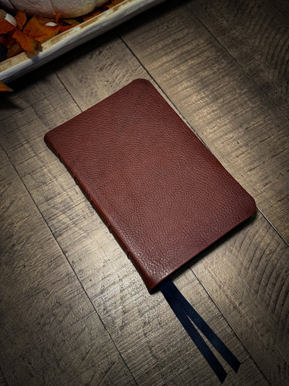 KJV Thinline Bible – Tobacco Minerva Box Leather