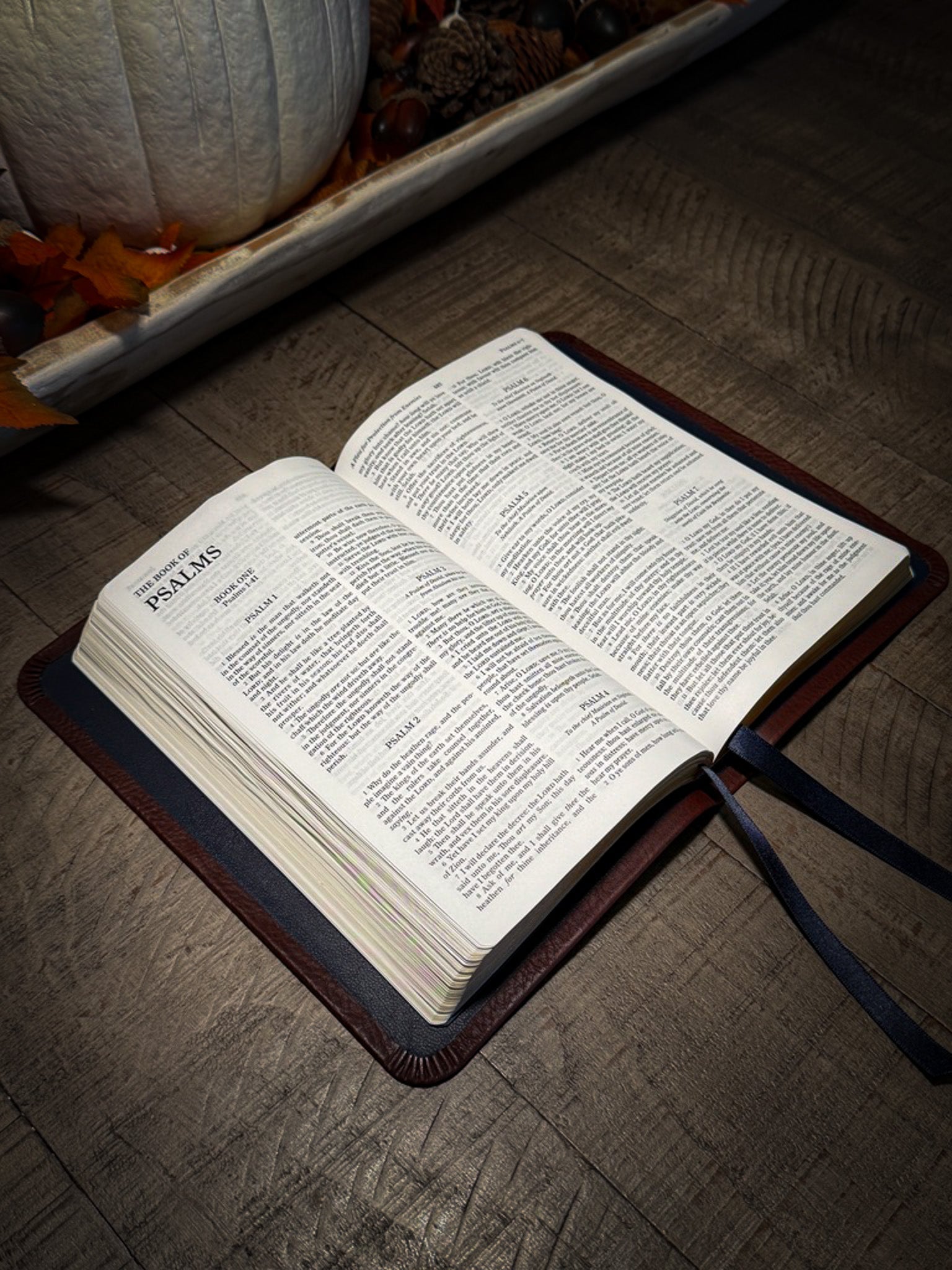 KJV Thinline Bible – Tobacco Minerva Box Leather