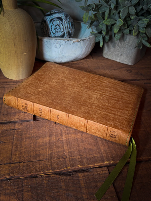 NASB 1995 Large Print Ultrathin Reference - Badalassi Pueblo Cognac