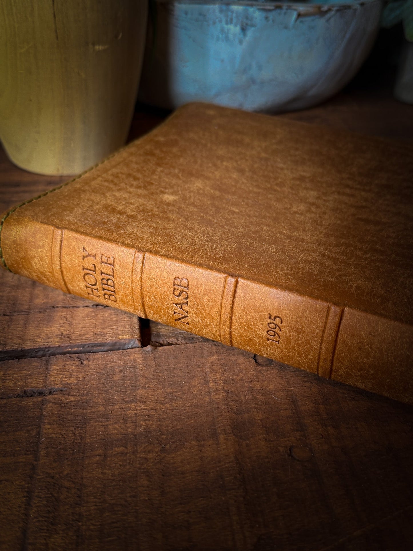 NASB 1995 Large Print Ultrathin Reference - Badalassi Pueblo Cognac