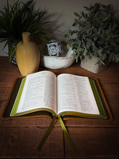 NASB 1995 Large Print Ultrathin Reference - Badalassi Pueblo Cognac