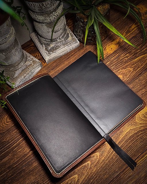 NKJV Maclaren Thinline Reference - Horween Derby Nut Brown